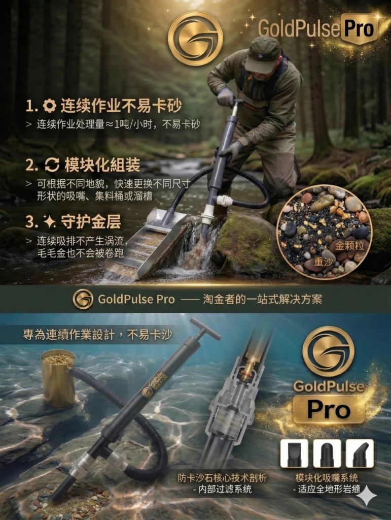 GoldPulse Pro 手动抽砂泵